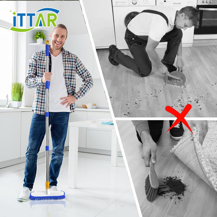 55" Extendable Floor Scrub Brush