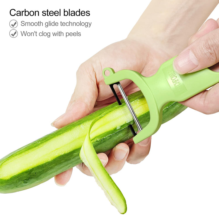 Original Vegetable Fruit Peeler Carbon Steel Blade 3 Pack Red (3 Count)