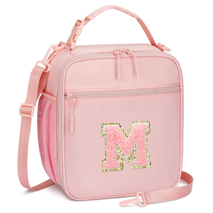 Lunch Box Kids Large Initial Insulated Lunch Bag for Girls