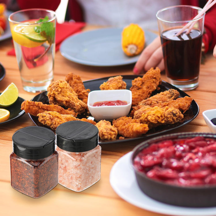 6.1 oz 30 Pack Plastic Spice Jars with Shaker Lids Clear Seasoning Containers Spice Bottles for Kitchen Storing Herbs Seasoning Powders (30 Count)
