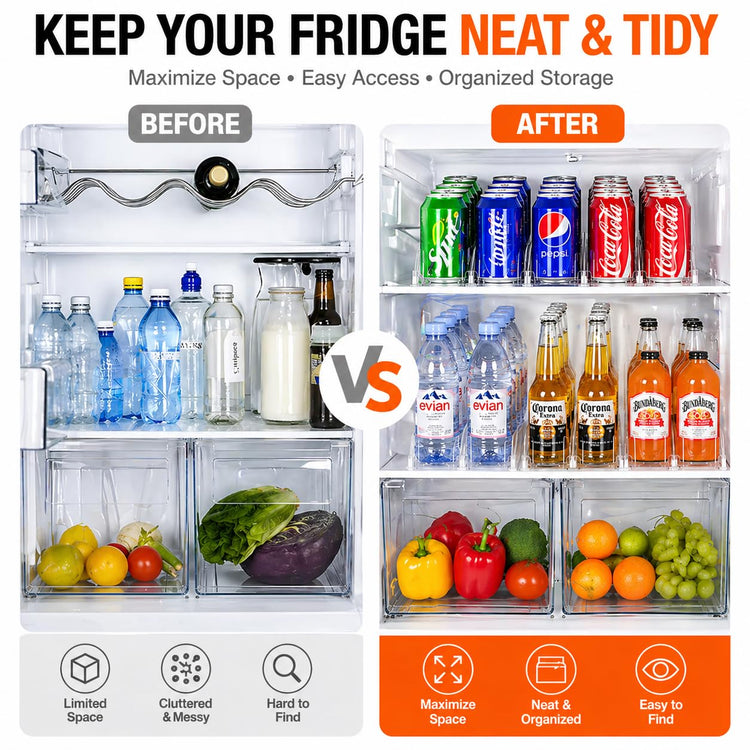 Stackable Soda Can Organizer for Refrigerator
