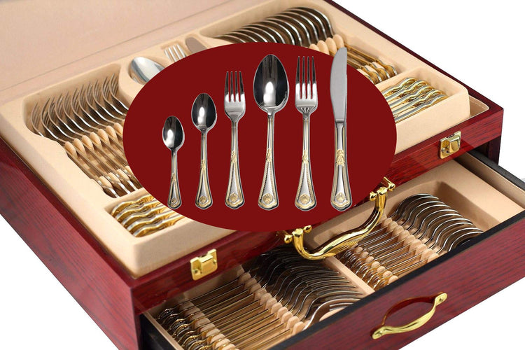 Venezia Collection Gold Flatware Serving Set for 12 (12 Count)