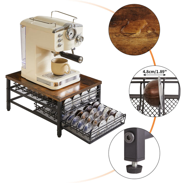2 Tie Coffee Pod Drawer for Nespresso Vertuo Pods