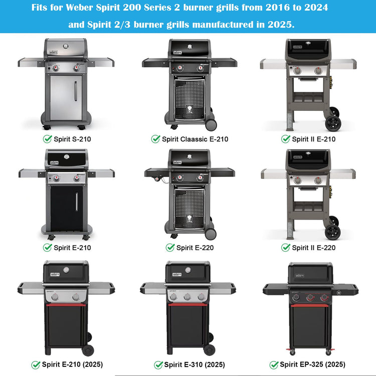 Full Size Griddle Inserts for Weber Spirit 200 & II 200 Series Gas Grills