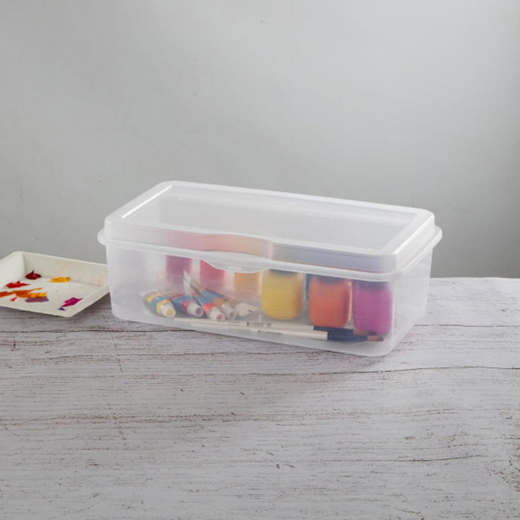 Sterilite 24-Pack FlipTop Stackable Rectangular Storage Bin with Hinging Lid, Clear
