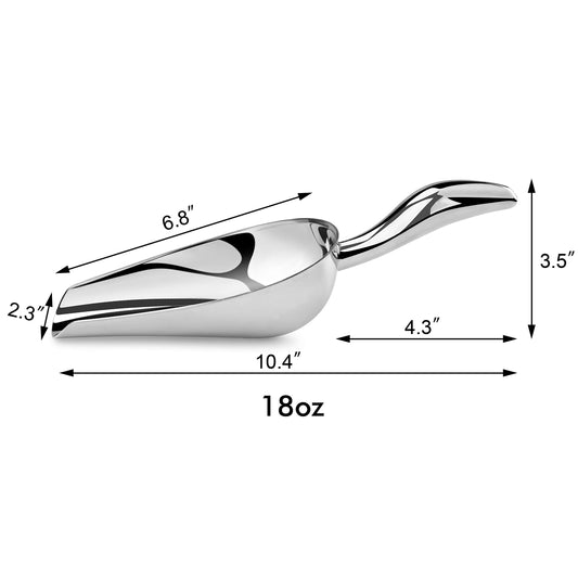 Restaurant Grade Stainless Steel Bar Ice Flour Utility Scoop