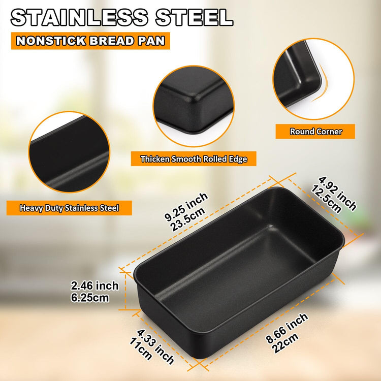 4 Pack Nonstick Loaf Bread Pan for Baking (6.69 Count)