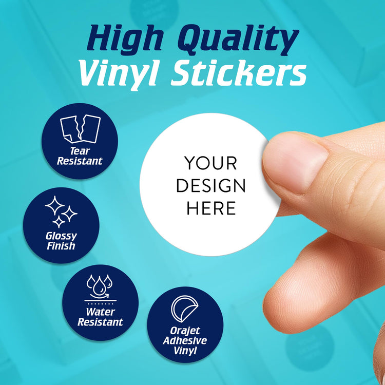 Custom Vinyl Stickers Your Image (100 Count)