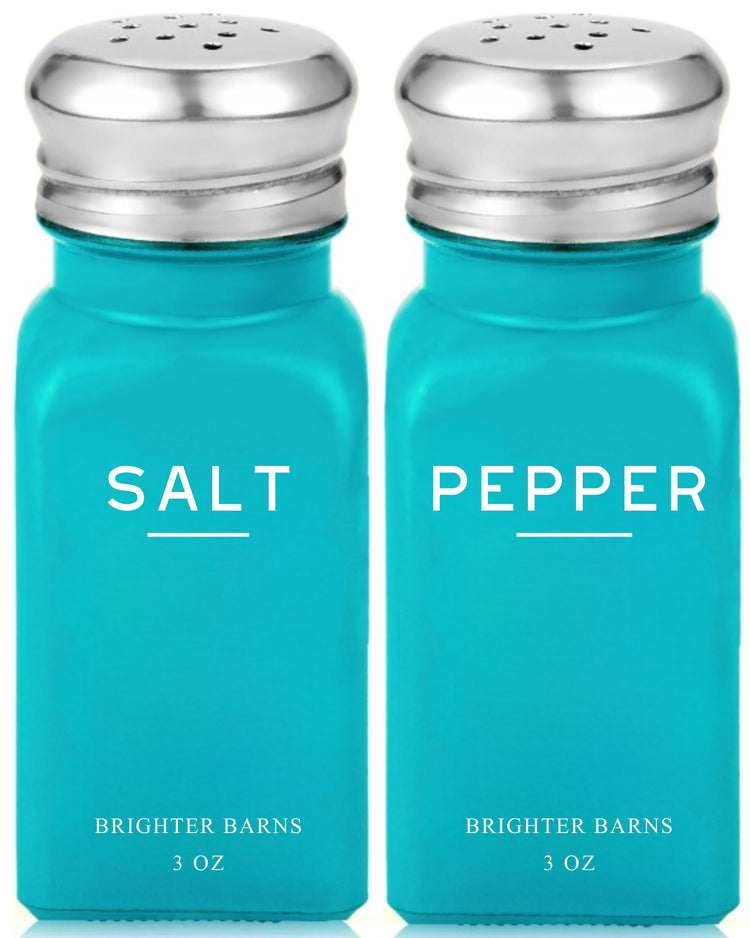Teal Salt and Pepper Shakers Set by Brighter Barns (2 Count)