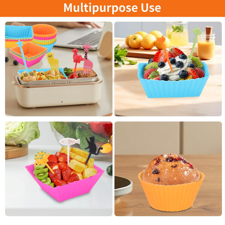 60PCS Silicone Lunch Box Dividers (60 Count)
