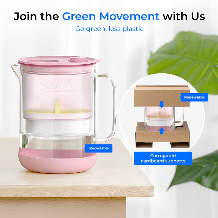 PT 72P Glass Water Filter Pitcher