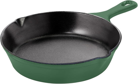 Utopia Kitchen Cast Iron Frying Pan 6.5 Inch, Cast Iron Chefs Pan, Pre Seasoned Skillet, Safe Grill Cookware for Indoor & Outdoor Use, Green - Nestoria
