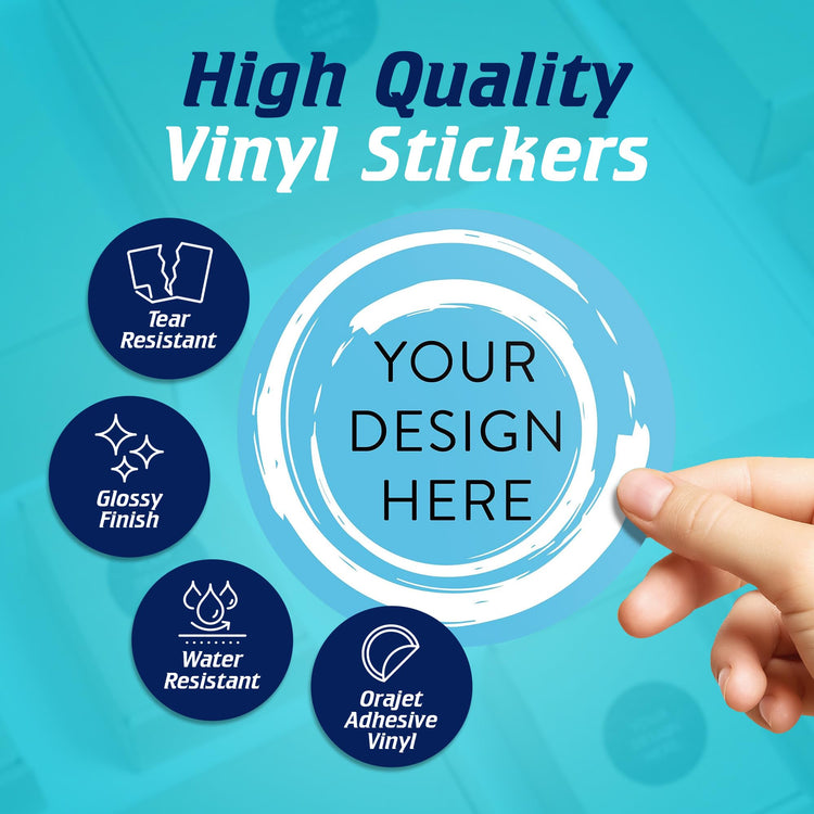 100 Custom Vinyl Stickers (100 Count)