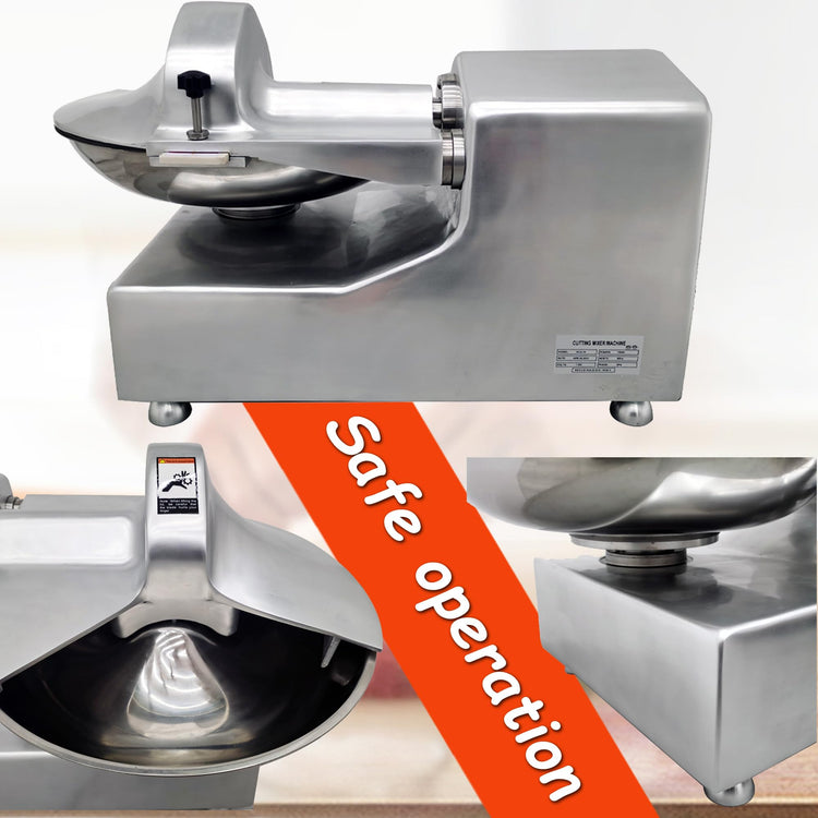 Commercial Food Processor & Vegetable Chopper 5.5L Multifunction Meat Bowl Cutter Mixer & Buffalo Chopper with 304 SS Blade for Meat Vegetable Cutter Processor Machine 110V 550W 120kg