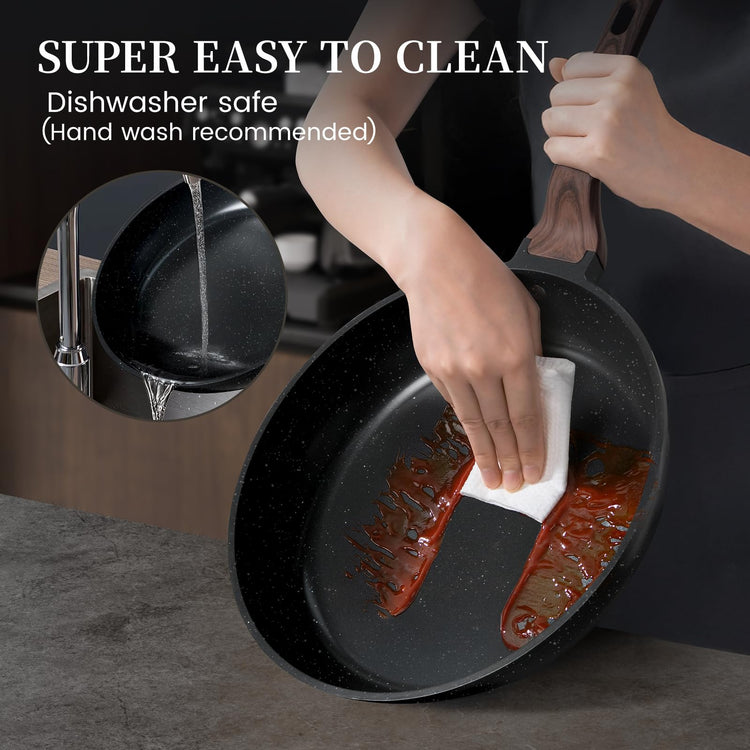 16Pcs Ceramic Pots and Pans Set Non Stick