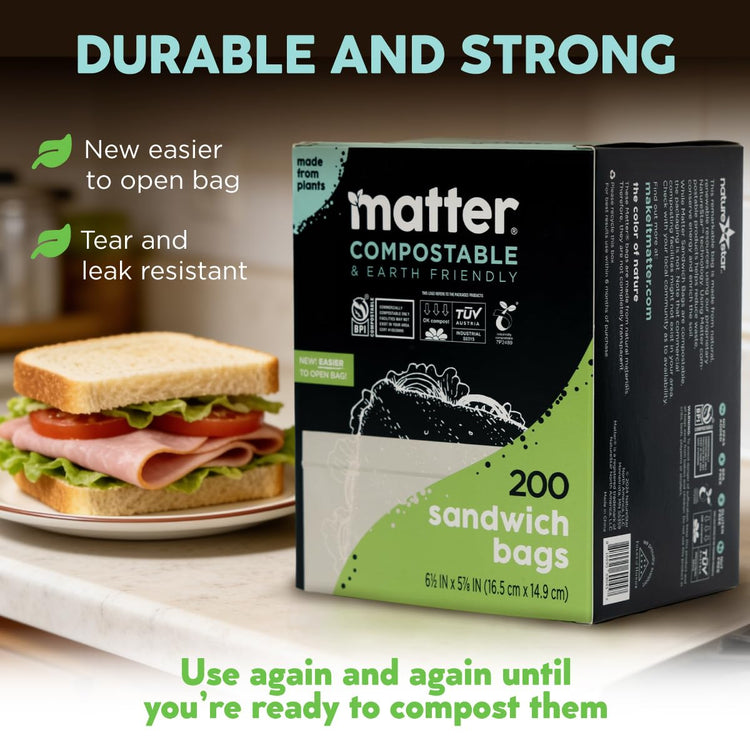 Compostable Sandwich Bags (200 Count)