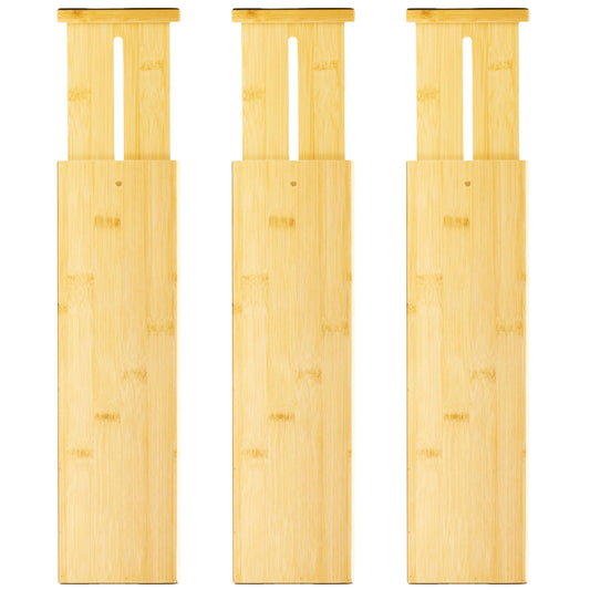 3 Pack Bamboo Drawer Dividers