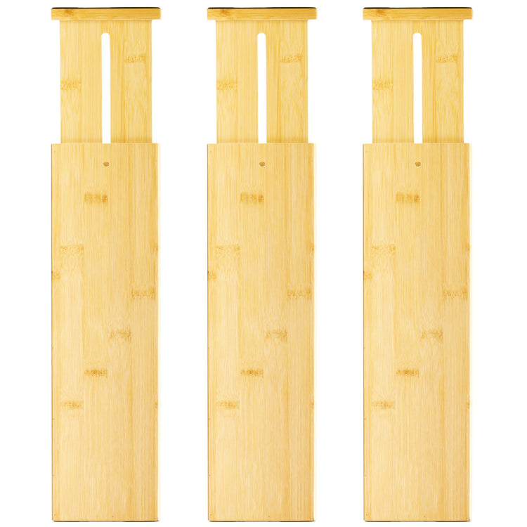 3 Pack Bamboo Drawer Dividers