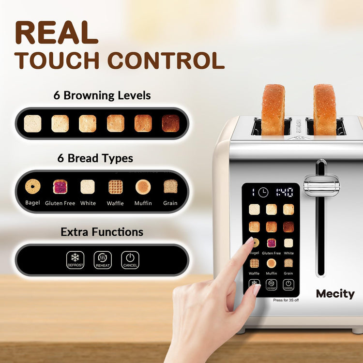 2 Slice Touch Screen Toaster