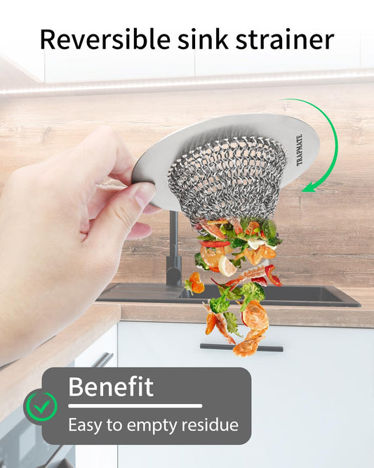 Reversible Kitchen Sink Drain Strainer Basket