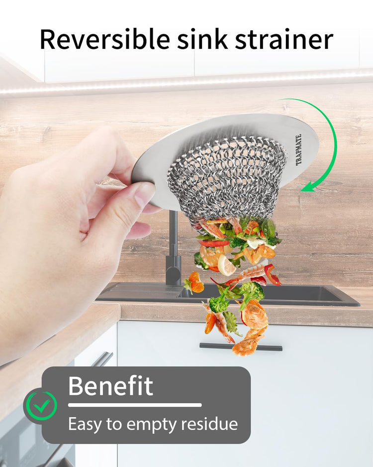 Reversible Kitchen Sink Drain Strainer Basket