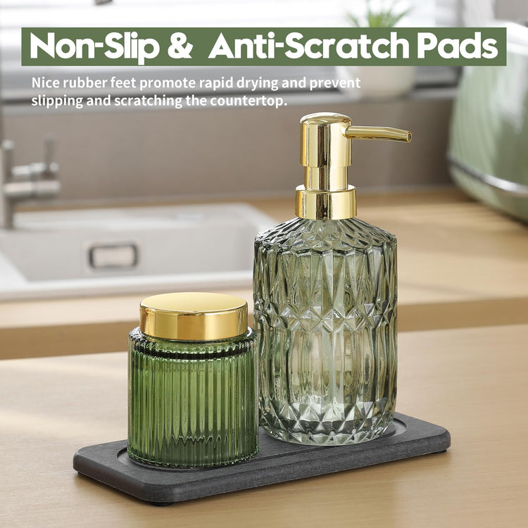 2Pack Diatomite Stone Coasters Water Absorbing Sink Tray for Kitchen & Bathroom Counter (2 Count)