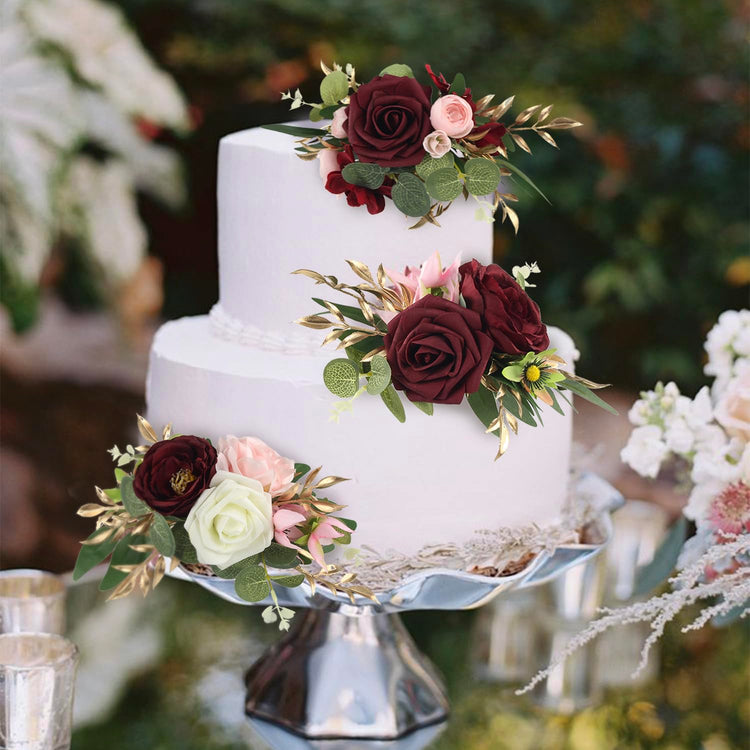 3Pcs Premade Cake Flowers (3 Count)
