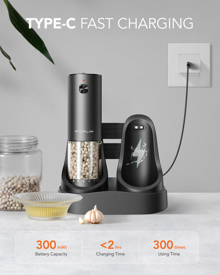 2 Speed Electric Salt And Pepper Grinder Set (2 Count)