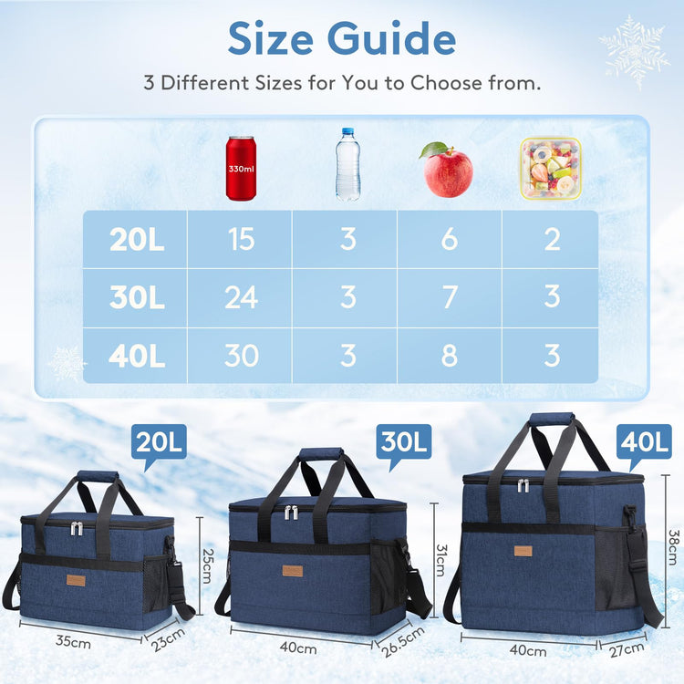 Cooler Bag 50 Cans Collapsible and Insulated Large Lunch Bag Leakproof Soft Cooler Portable for Camping