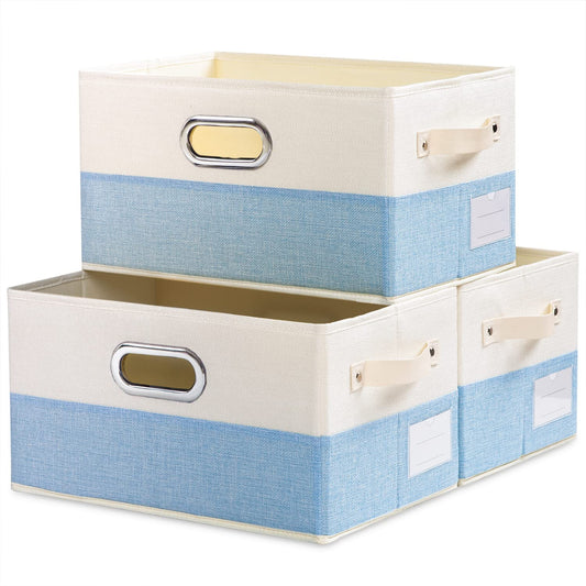 Large Fodable Storage Baskets for Closet [3 (3 Count)