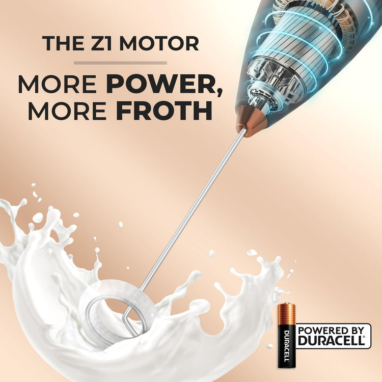 Powerful Milk Frother Wand With Duracell Batteries