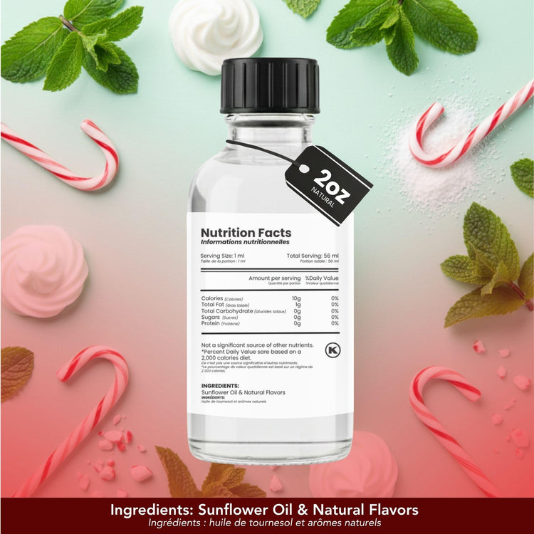 Natural Peppermint Extract Oil Soluble Flavoring for Candy & Baking (2 Fl Oz)