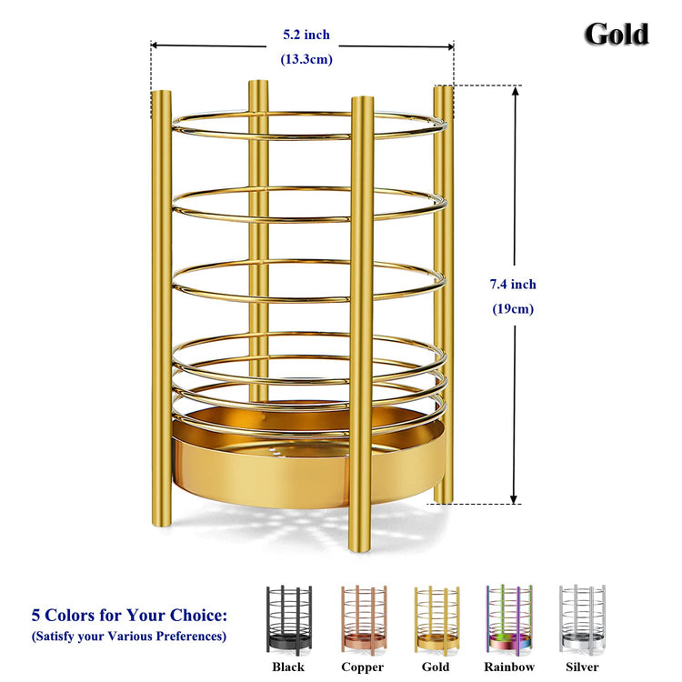 Gold Kitchen Utensil Holder for Kitchen Counter