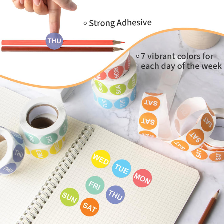 3500PCS Day of the Week Labels (3500 Count)