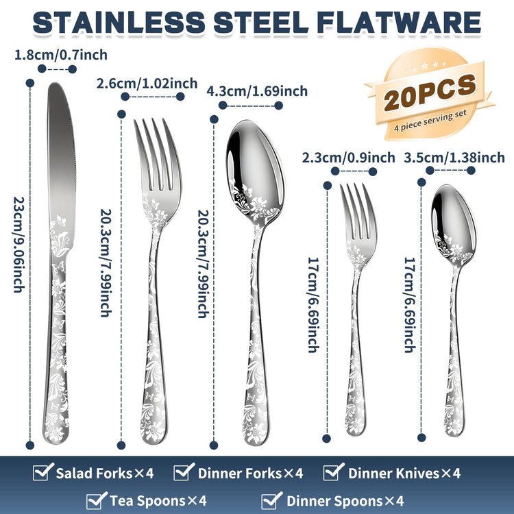 Silverware Set (20 Count)