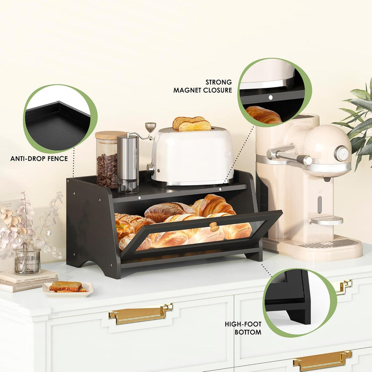 Bread Box for Kitchen Countertop