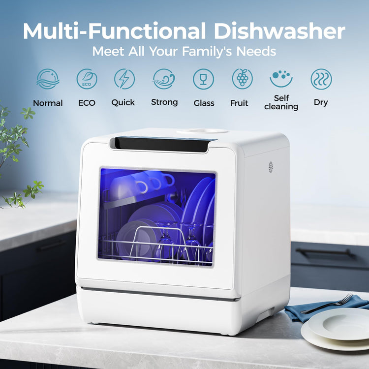 8 Programs Countertop Dishwasher