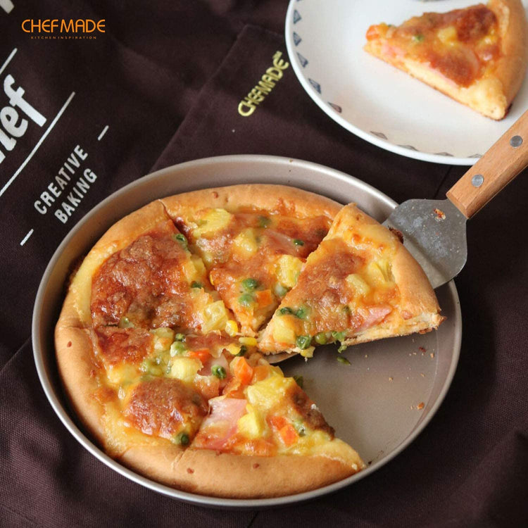 Pizza Pan, 10-Inch Non-Stick Pancake Bakeware for Oven Baking (Champagne Gold)