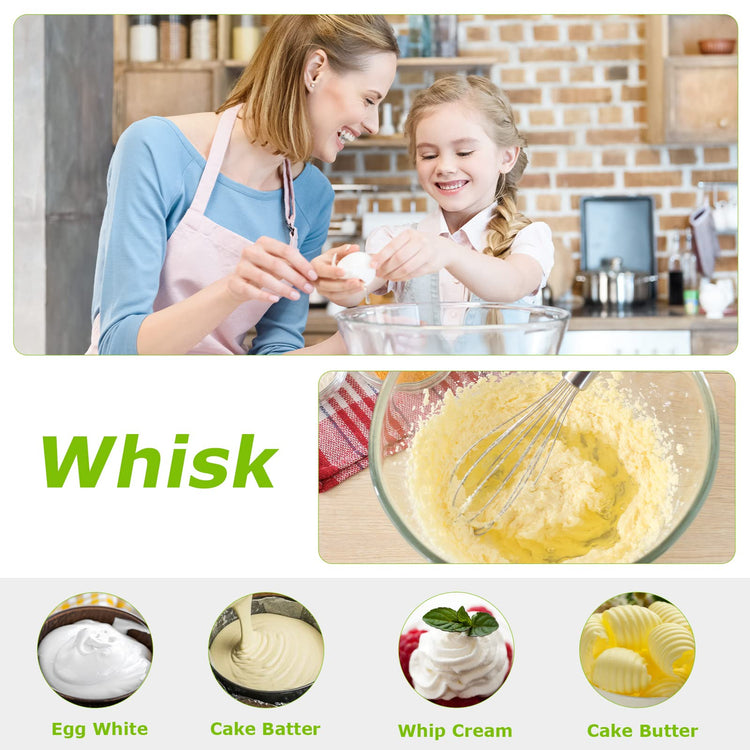 2-in-1 Immersion Handheld Blender with 20 Speeds & Turbo Mode