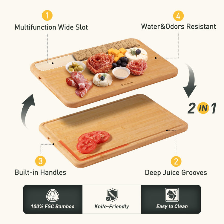 4 Packs Bamboo Cutting Board Set with Holder Over Sink Day Gifts Best Mama Mommy Bonus Busy Mom Ever Christmas Xmas Birthday Law Step Stepmom Stepmother Who Have Everything Good Unique Useful Present (4 Count)