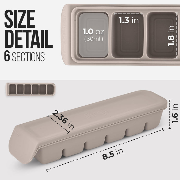 Silicone Ice Cube Freezer Tray with Lid (4 Count)