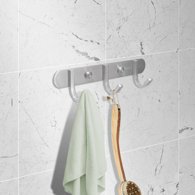 Coat Hook Rack Brushed Nickel