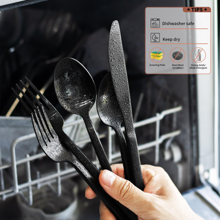 Cube 45 Piece Forged Stainless Steel Flatware Set Cutlery Set with Utensil (8 Count)