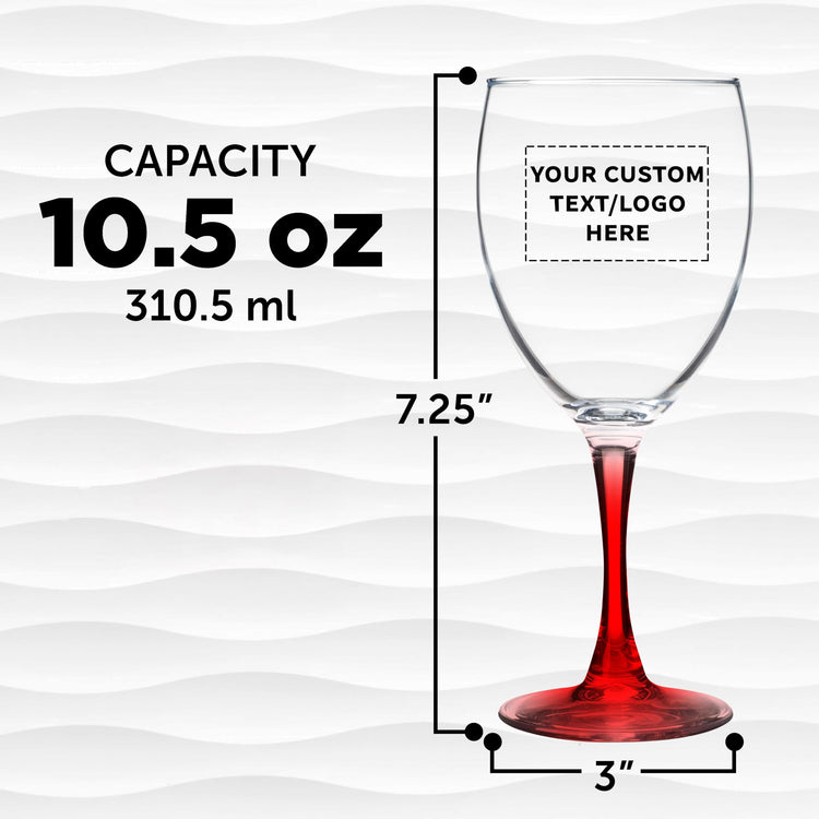 Custom Nuance Wine Glasses by ARC 10.5 oz. Set of 10 (100 Count)