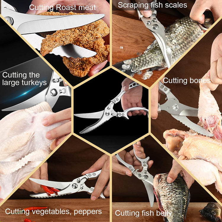 Upgrade Heavy Duty Stainless Steel Kitchen Scissors