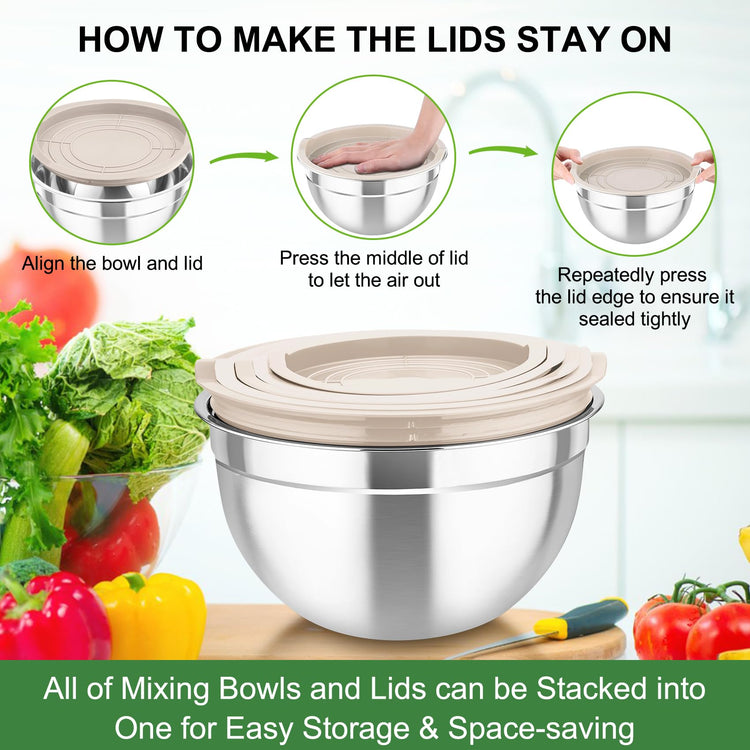 Mixing Bowls with Lids (5 Count)