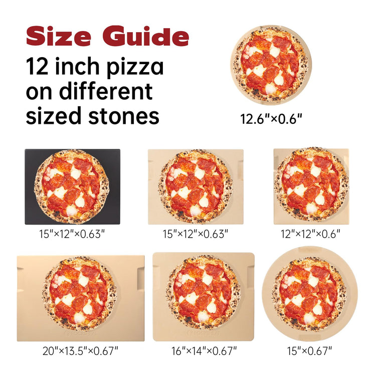 Pizza Stone 12.6in Round Baking & Grilling Stone