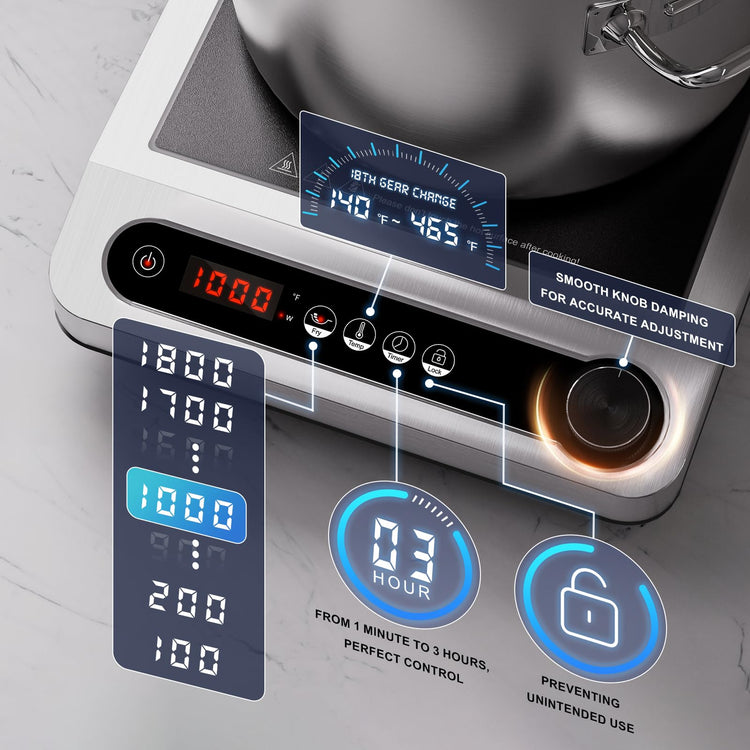 1800W Commercial Induction Cooktop