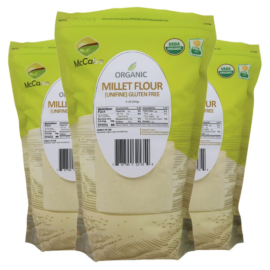 McCabe Organic Millet Flour - Millet Flour Organic | Rich with Fiber & Minerals | USDA and CCOF Certified | Product of USA | 2Lbs Pack of 3 - Nestoria