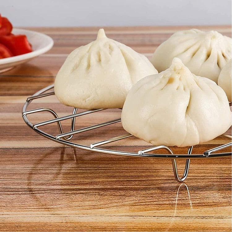 11.8" Round Cooking Rack Versatile Stainless Steel Grid Grill Steamer Rack